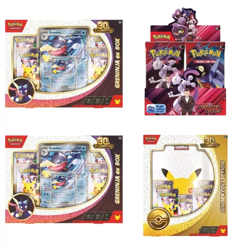 2 X 30th Greninja Box + Binder Collection + Destined Rivals Boosterbox