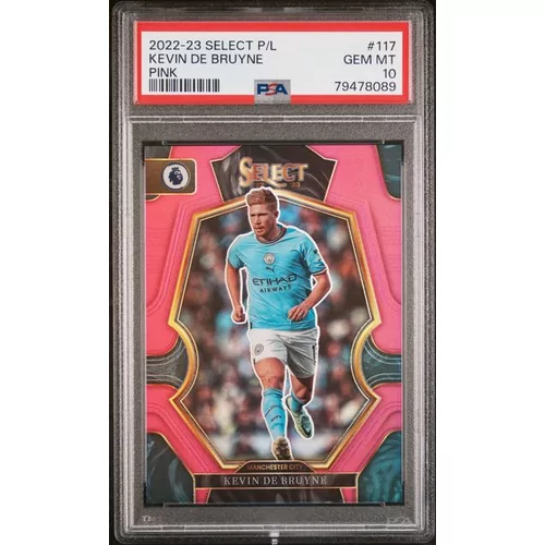 PSA 10 2022-23 PANINI SELECT PREMIER LEAGUE #117 KEVIN DE BRUYNE PINK