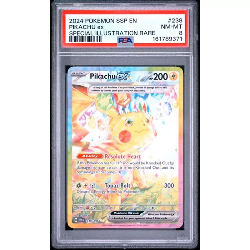 PSA 8 Pokemon Surging Sparks 238 Pikachu ex