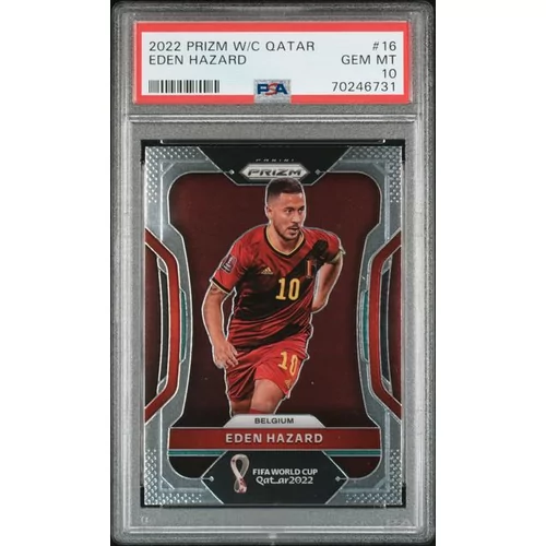 PSA 10 2022 PANINI PRIZM WORLD CUP QATAR #16 EDEN HAZARD