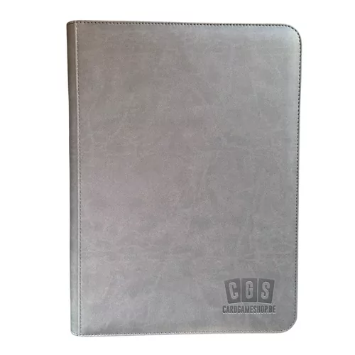 CGS Custom Brand 9-Pocket Zipped Premium Binder - Dark Grey