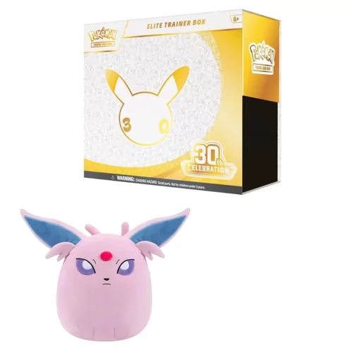 Pokémon Elite Trainer Box - 30th Celebration + Squishmallows 35cm - Espeon 30th Anniversary