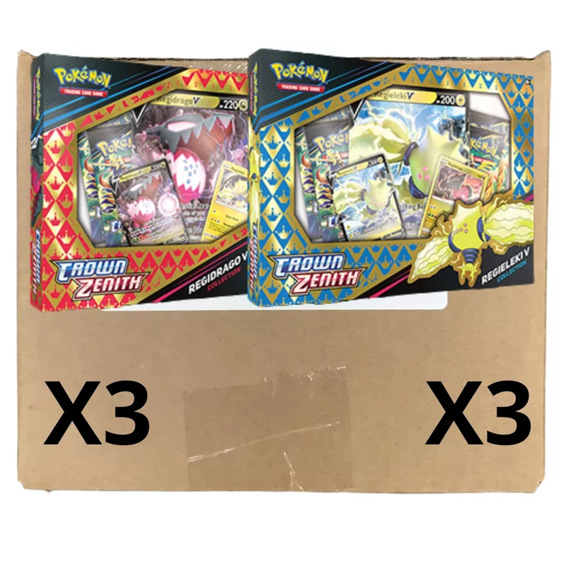 Pokémon Collection X6 [SEALED CASE] Crown Zenith - Regidrago & Regieleki