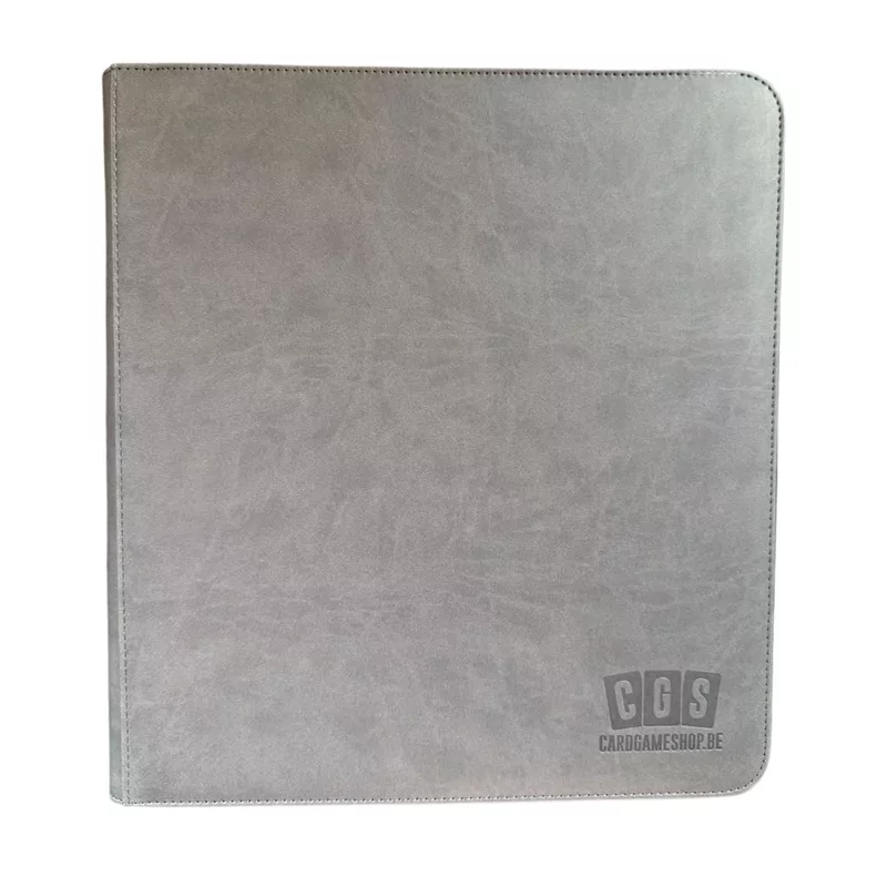 CGS Custom Brand 12-Pocket Zipped Premium Binder - Dark Grey