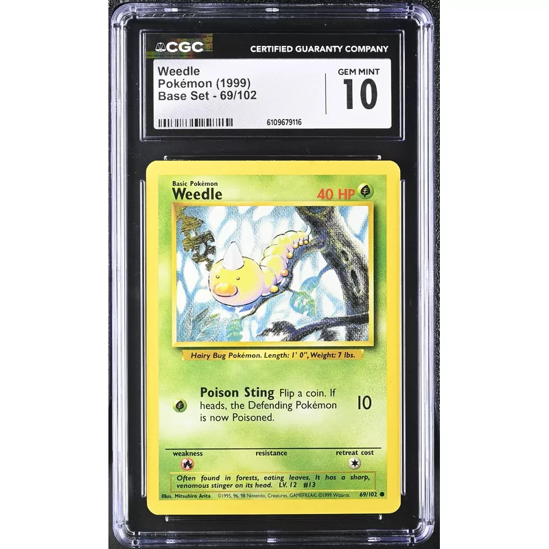 CGC 10 Pokémon Base Set 69/102 Weedle