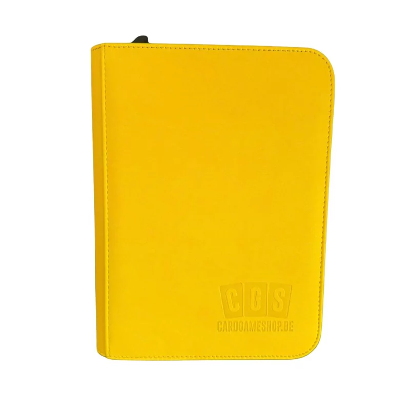 CGS Custom Brand 4-Pocket Zipped Premium Binder - Geel