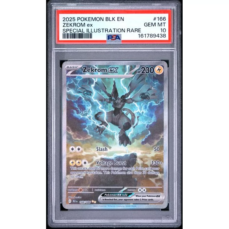 PSA 10 Pokémon Black Bolt #166 Zekrom ex Special Illustration Rare