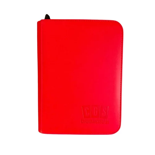 CGS Custom Brand 4-Pocket Zipped Premium Binder - Rood