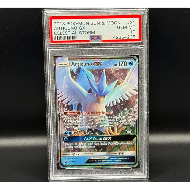 PSA 10 Pokémon Sun & Moon Celestial Storm #31 Articuno GX 