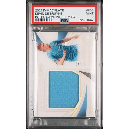 PSA 9 2021 PANINI IMMACULATE COLLECTION IN THE GAME PATCHES PREMIER LEAGUE #KDB KEVIN DE BRUYNE IN T