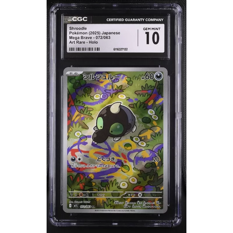 CGC 10 Pokemon Mega Brave 072/063 Shroodle