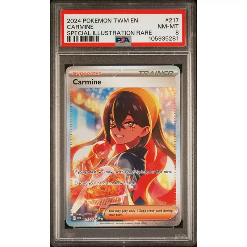 PSA 8 Pokémon Twilight Masquerade #217 Carmine
