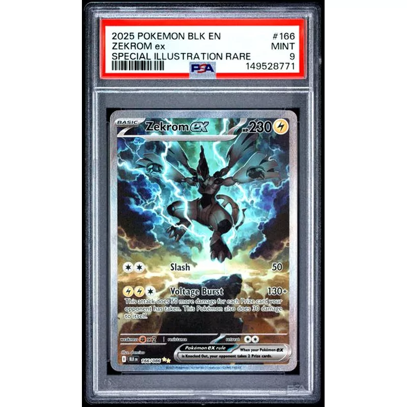 PSA 9 Pokemon Black Bolt 166 Zekrom ex