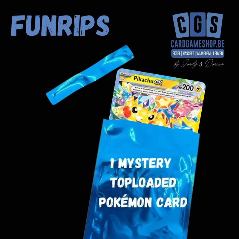 CGS Funrips 1 Mystery Single Toploaded Pokémonkaart- Blauw €3