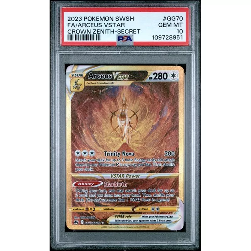 PSA 10 Pokémon Crown Zenith GG70 Arceus VSTAR
