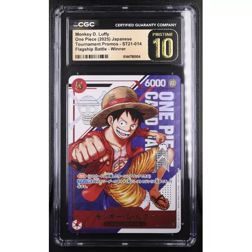 CGC 10 One Piece Tournament Promos #ST21014 Monkey D. Luffy Flagship Battle Winner