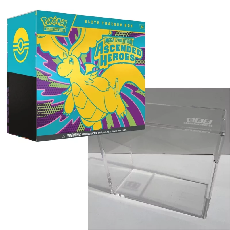 Pokémon Elite Trainer Box ME2.5 Ascended Heroes + CGS Custom Brand ETB Acryl Case 