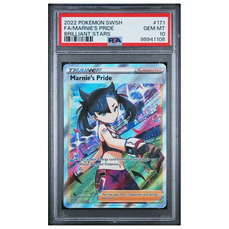 PSA 10 Marnies Pride Full Art #171 Brilliant Stars
