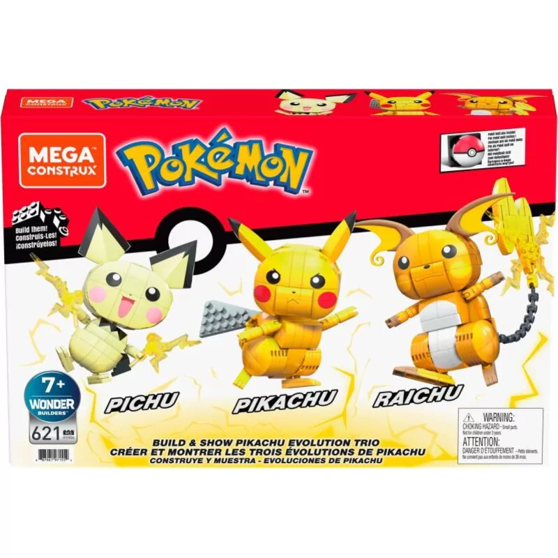 Pokémon Mega Construx - Pichu, Pikachu & Raichu