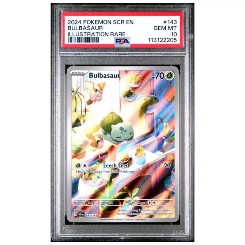 PSA 10 Pokémon SCR EN #143 Bulbasaur Illustration Rare