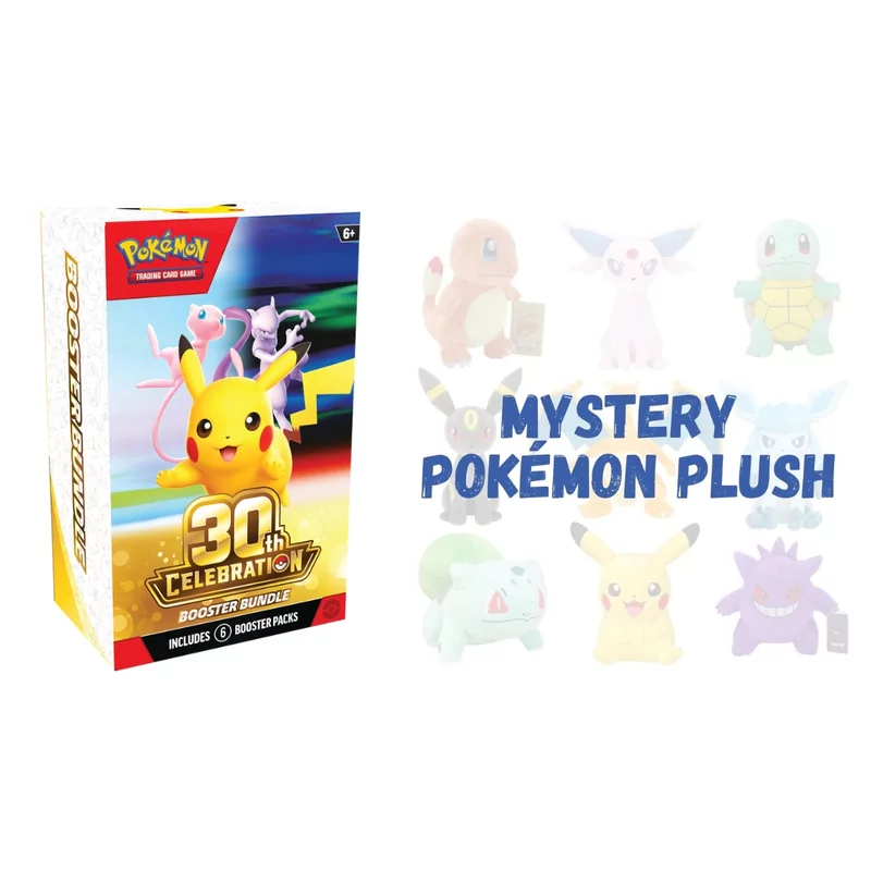 Pokémon Booster Bundle - 30th Celebration + Mystery Plush