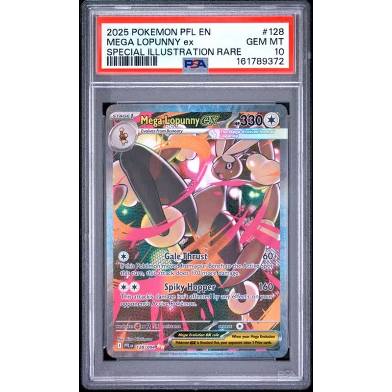 PSA 10 Pokemon Perfect Order 128 Mega Lopunny ex