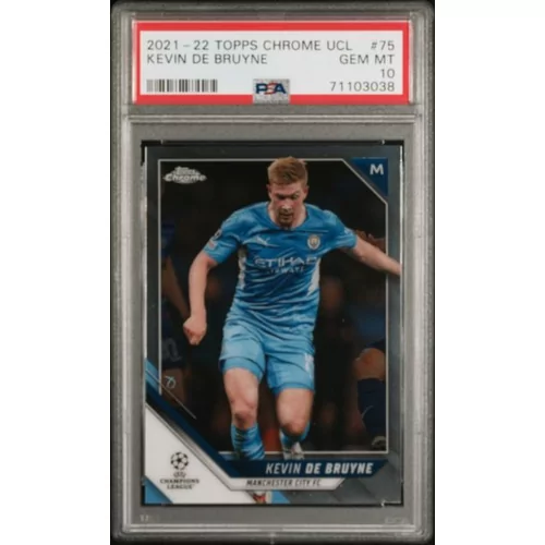 PSA 10 2021 TOPPS CHROME UEFA CHAMPIONS LEAGUE #75 KEVIN DE BRUYNE