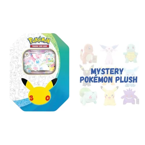 Pokémon Tin 30th Celebration - Sylveon ex + Mystery Pokémon Plush