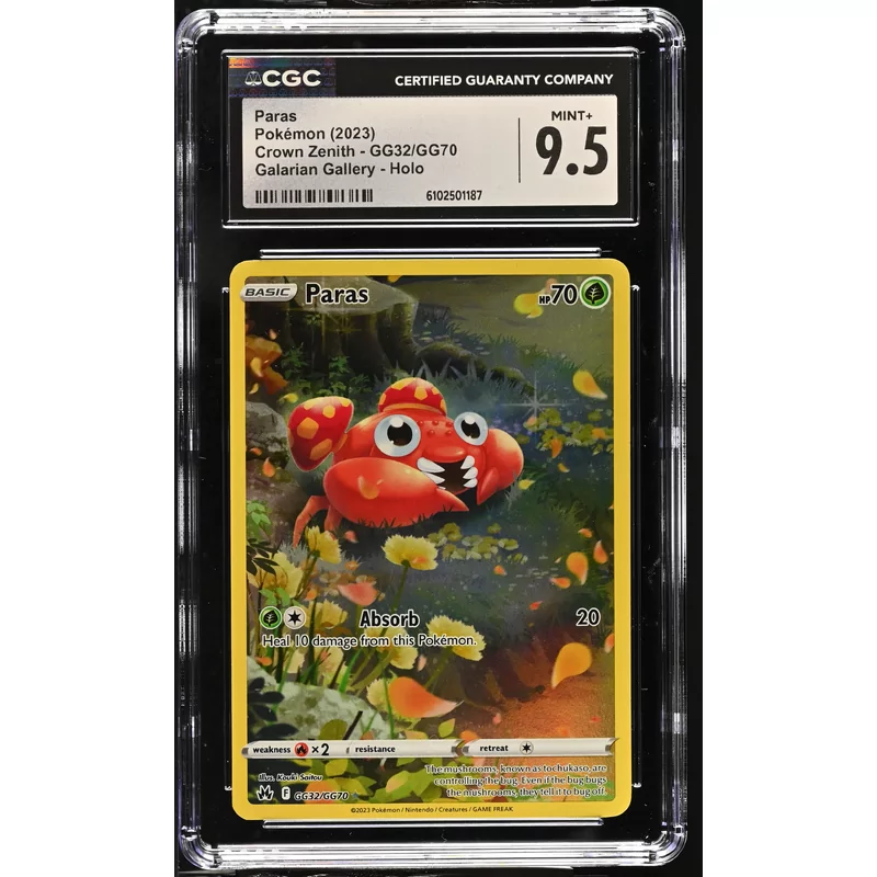 CGC Mint+ 9.5 Pokémon Crown Zenith GG32/GG70 Paras