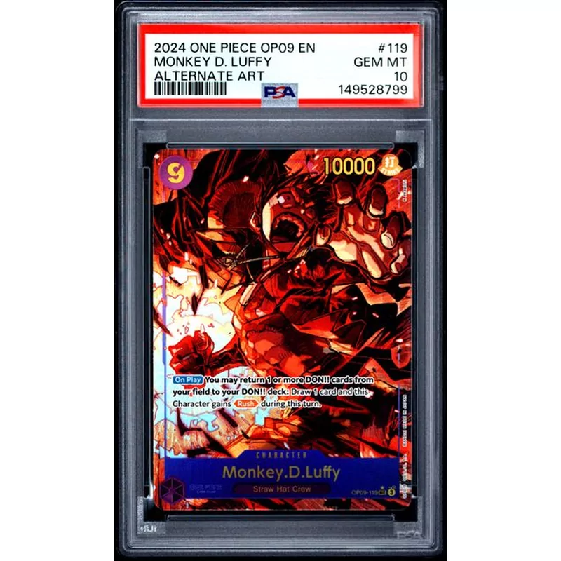 PSA 10 One Piece OP09 English #119 Monkey D. Luffy Alternate Art