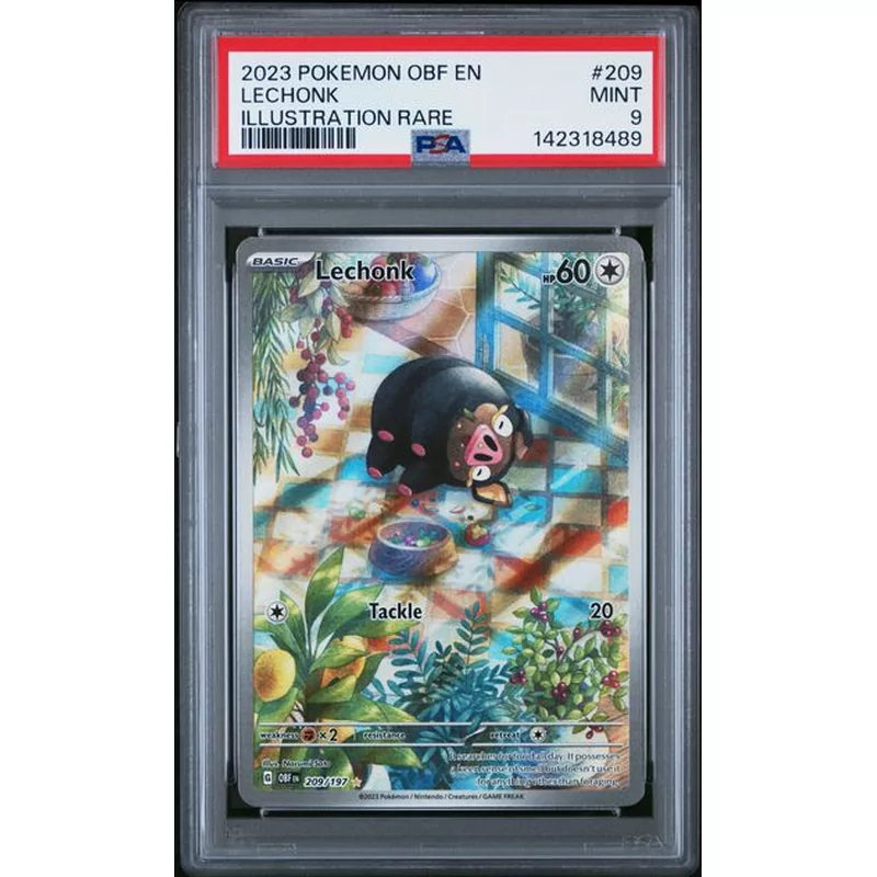 PSA 9 Pokemon Obsidian Flames 209 Lechonk