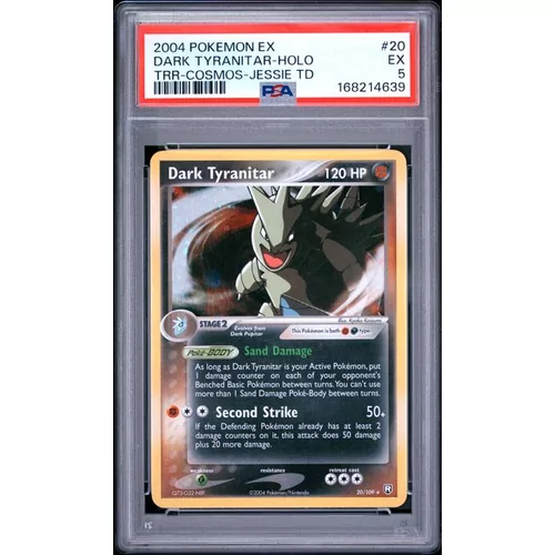 PSA 5 Pokémon EX Team Rocket Returns 20 Dark Tyranitar Holo TRR Cosmos Jessie TD