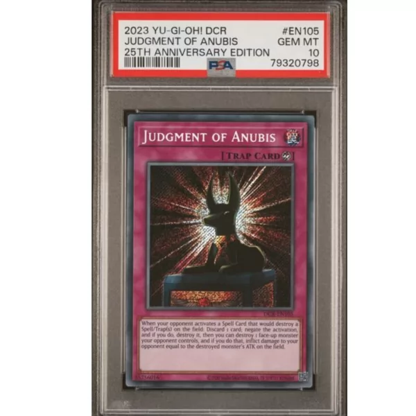 PSA 10 YU-GI-OH! DARK CRISIS 25TH ANNIVERSARY EDITION #EN105 JUDGMENT OF  ANUBIS | Cardgameshop