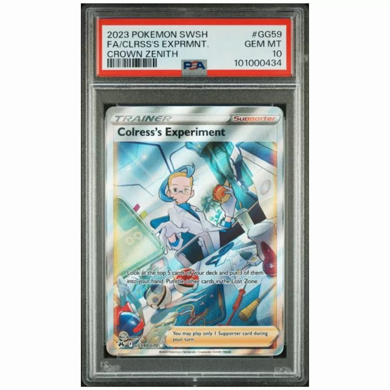 PSA 10 Pokémon Crown Zenith #GG59 Colress's Experiment Full Art
