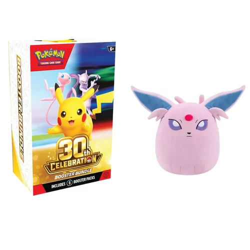 Pokémon Booster Bundle - 30th Celebration + Pokemon Squishmallows 35cm - Espeon 30th Anniversary