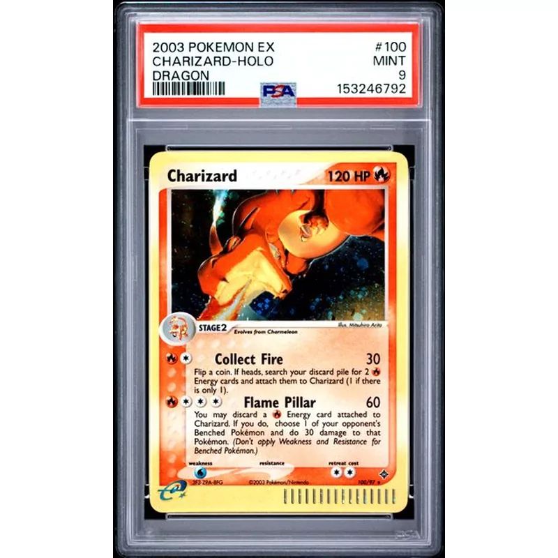 PSA 9 Pokemon EX Dragon 100 Charizard Holo