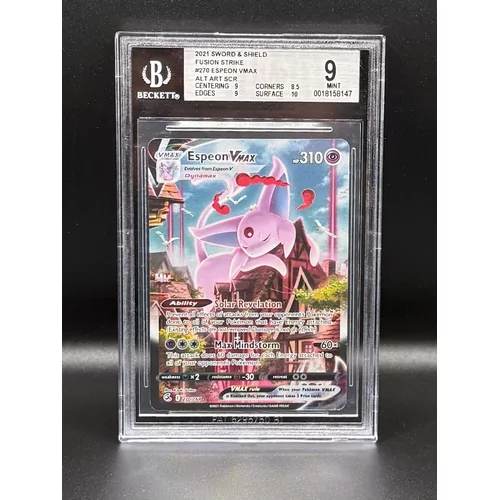 BGS 9 Pokemon Fusion Strike #270 Espeon VMAX Alternate Art Secret Rare
