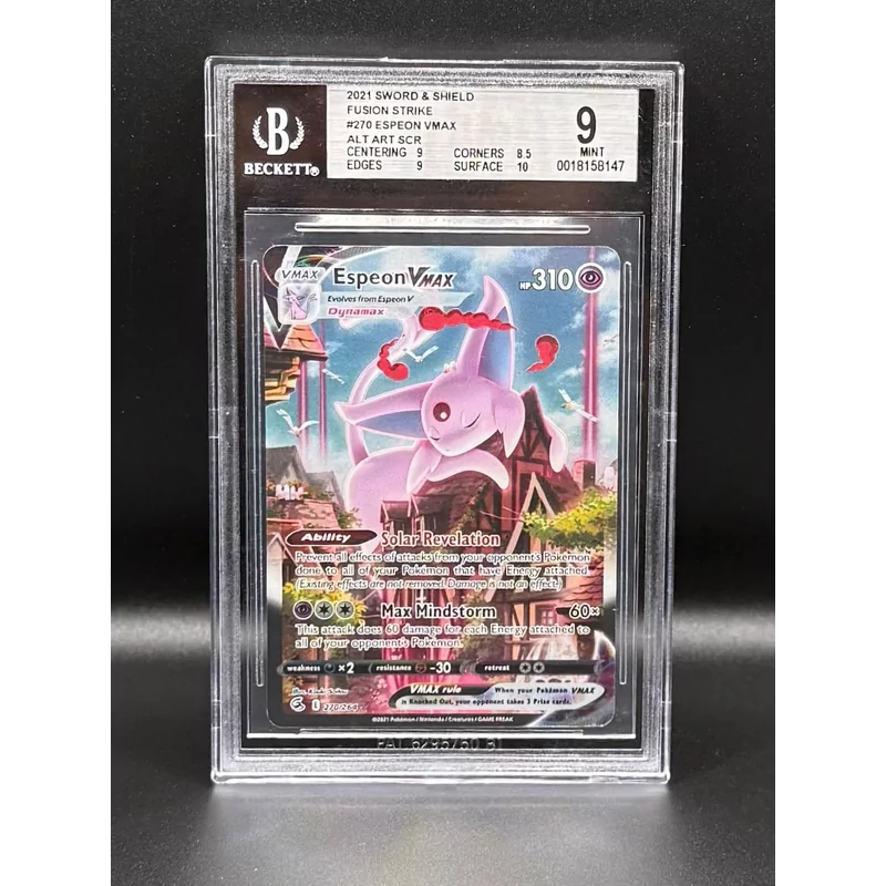 BGS 9 Pokemon Fusion Strike #270 Espeon VMAX Alternate Art Secret Rare