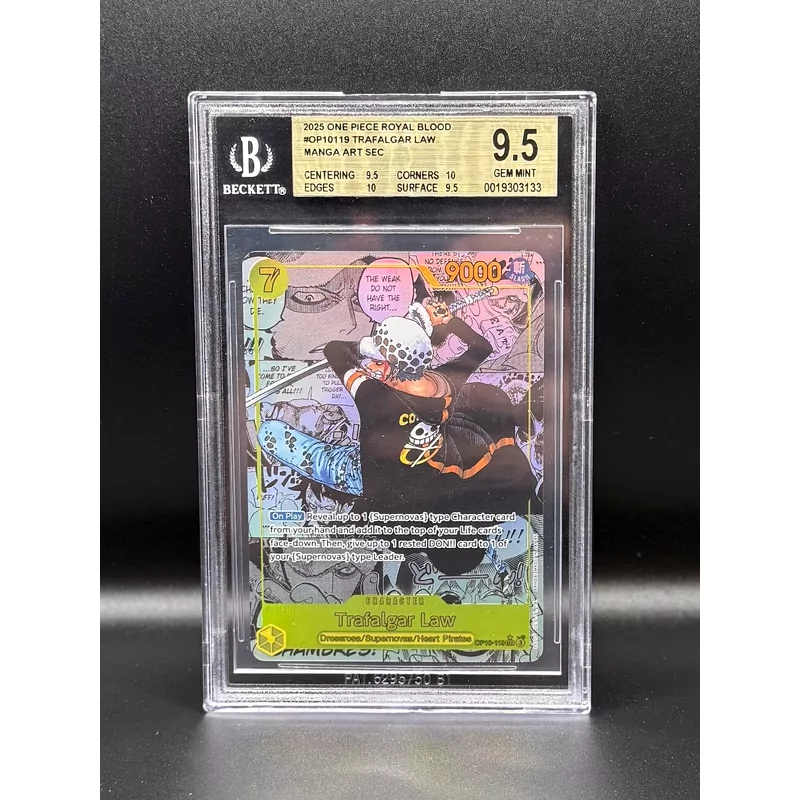 BGS 9.5 One Piece Royal Blood #OP10119 Trafalgar Law Manga Art SEC