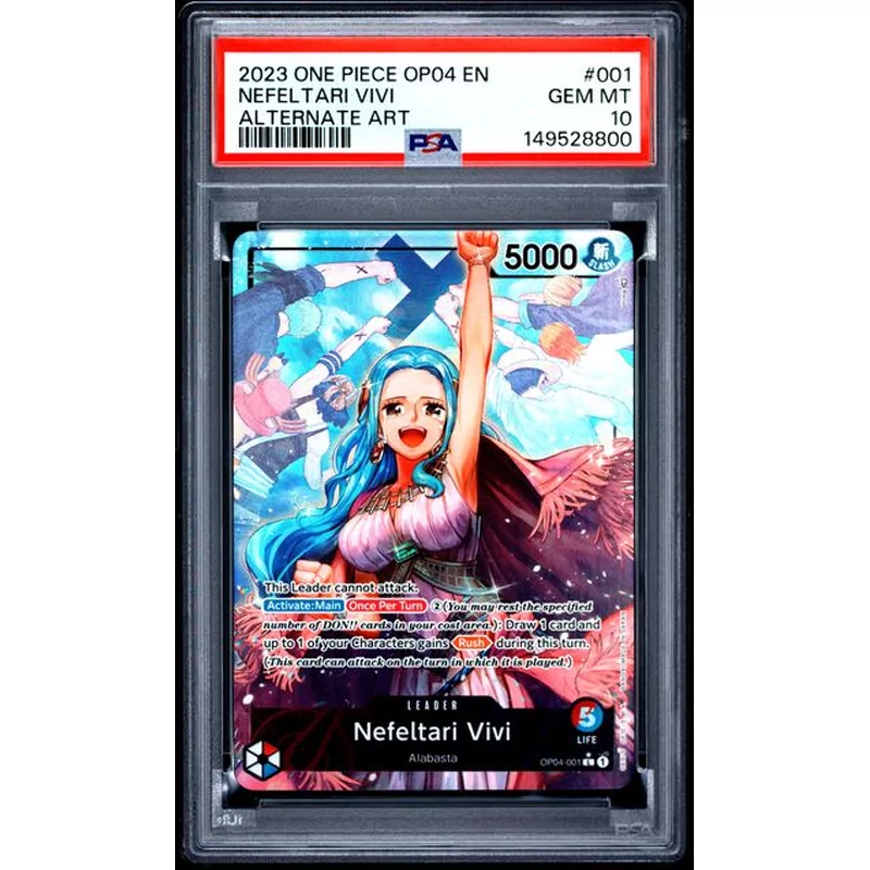 PSA 10 One Piece OP04 #001 Nefeltari Vivi Alternate Art