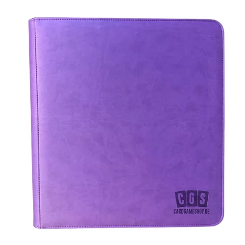 CGS Custom Brand 12-Pocket Zipped Premium Binder - Paars