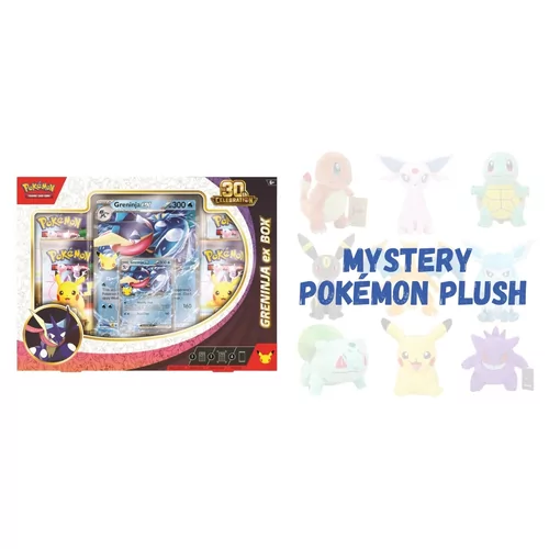 Pokémon ex Box 30th Celebration - Greninja ex + Mystery Pokémon Plush