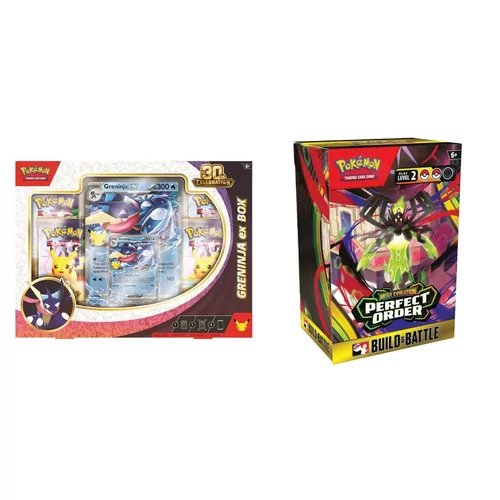 Pokémon ex Box 30th Celebration - Greninja ex + Pokémon Build & Battle - ME03 Perfect Order