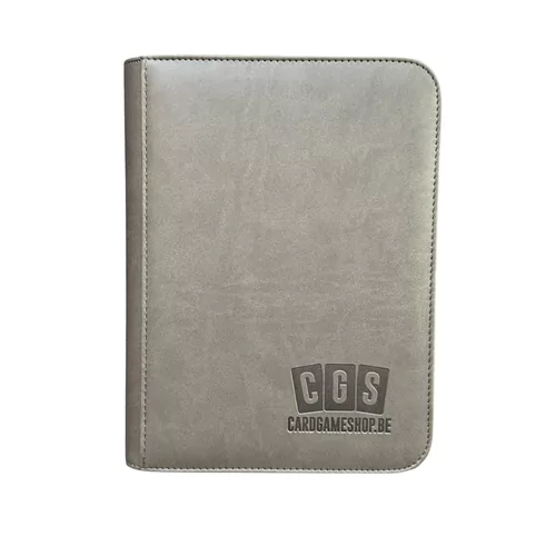 CGS Custom Brand 4-Pocket Zipped Premium Binder - Dark Grey