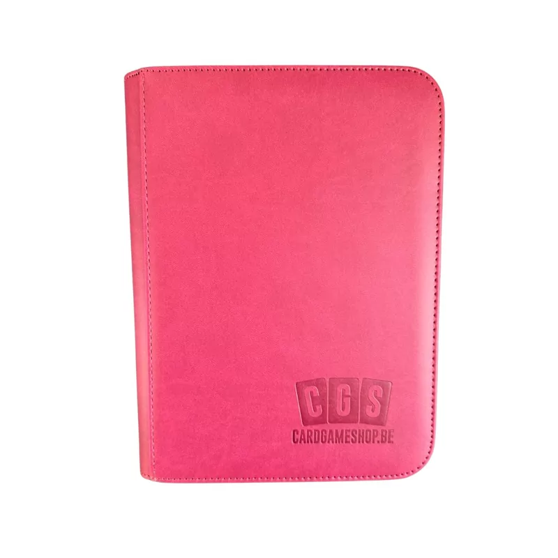 CGS Custom Brand 4-Pocket Zipped Premium Binder - Wine Red 