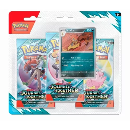 Pokémon 3-Pack Blister Box Scarlet & Violet Journey Together - Scrafty