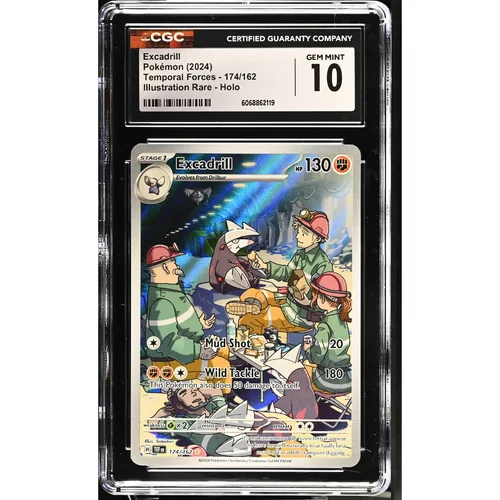 CGC 10 Pokémon Temporal Forces #174 Excadrill Art Rare