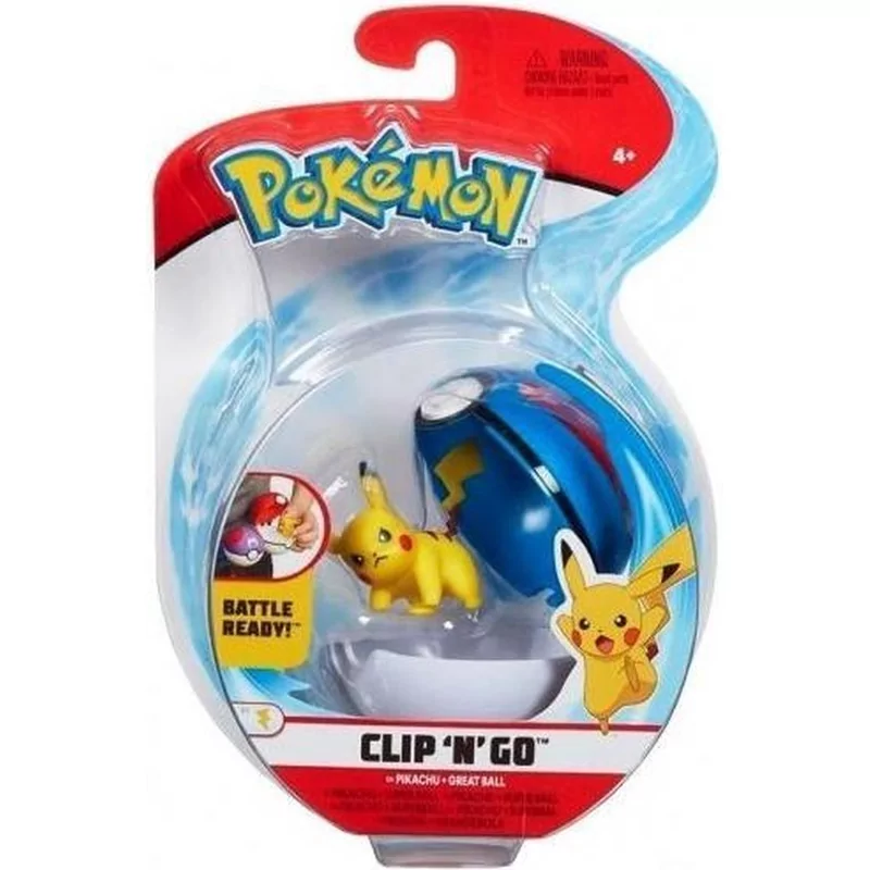 Pokémon Clip N Go - Pikachu + Great Ball