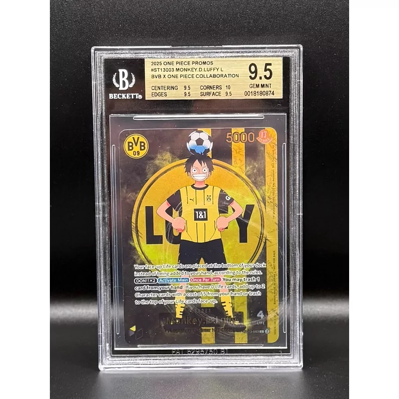 BGS 9.5 One Piece Promos #ST13003 Monkey D. Luffy BVB X One Piece Collaboration