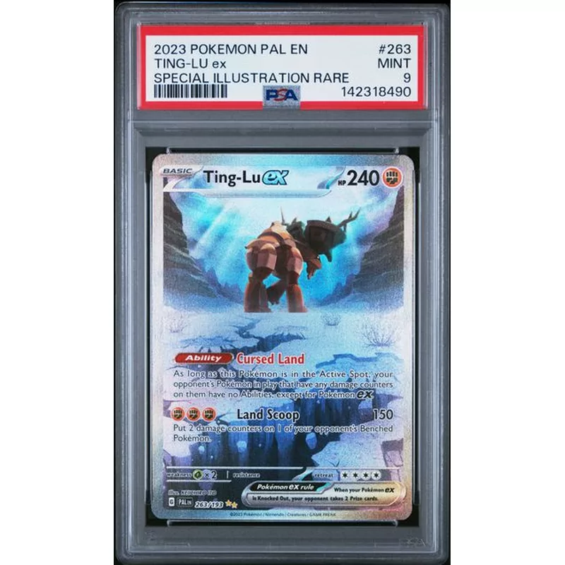 PSA 9 Pokémon Paldea Evolved #263 Ting-Lu ex Special Illustration Rare